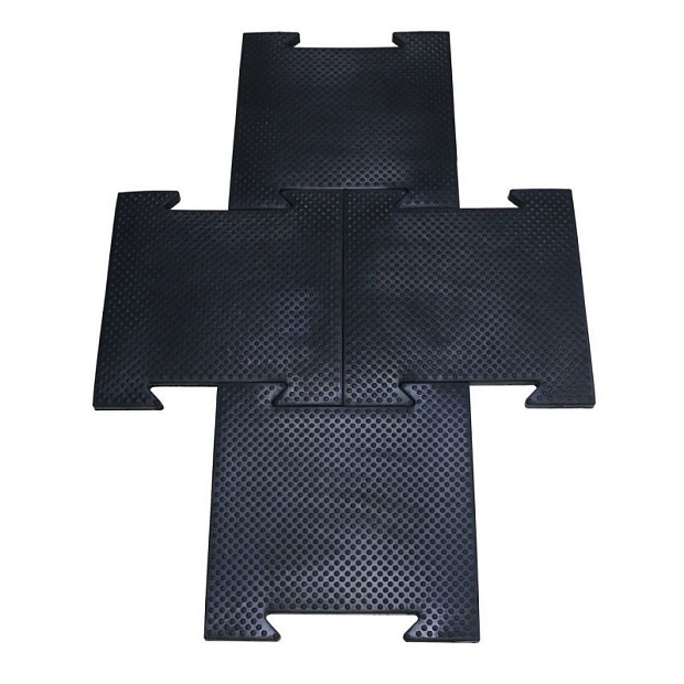Плитка резиновая (черная) 500x500x30 мм PROFI-FIT