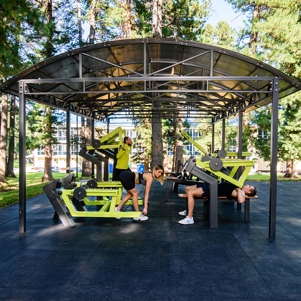 P-5020 Навес для тренажеров теневой (каркас) 6300х4800х3100 ZAVODSPORTA
