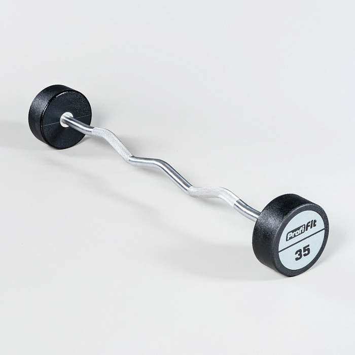 Набор изогнутых полиуретановых штанг (шаг 5 кг, 5 шт) PROFI-FIT 35-55 кг