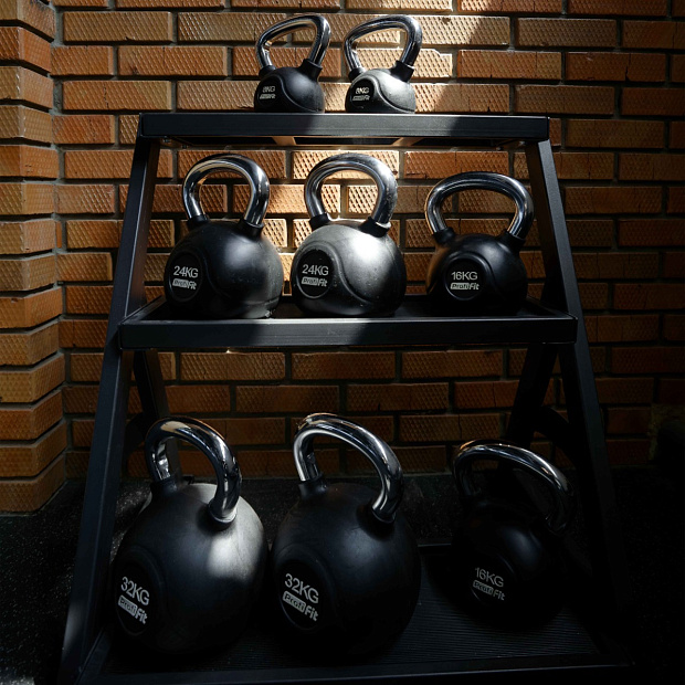 Гиря обрезиненная с хромированной ручкой PROFI-FIT  8 кг