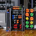 Гантель в виниловой оболочке, шестигранник PROFI-FIT 1 кг, зеленая