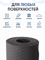 Коврик для йоги и фитнеса TPE 6 мм чёрный
