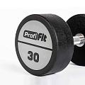 Гантельный ряд полиуретановый (шаг 2,5 кг, 5 пар) PROFI-FIT 27,5-37,5 кг