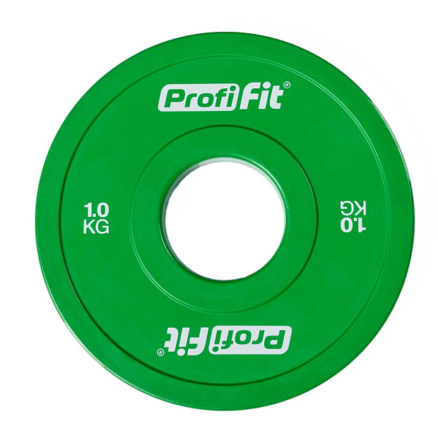 Диск профессиональный обрезиненный (цветной) D51 мм PROFI-FIT 1 кг