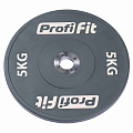 Диск профессиональный обрезиненный (цветной) D51 мм PROFI-FIT 5 кг
