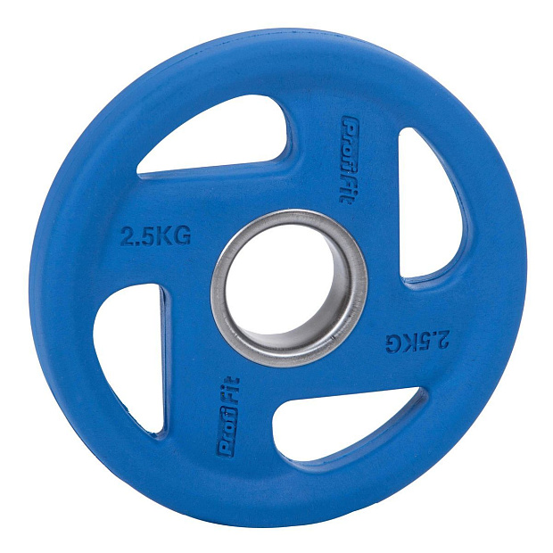 Диск обрезиненный (четыре хвата, цветной) D51 мм PROFI-FIT  2,5 кг