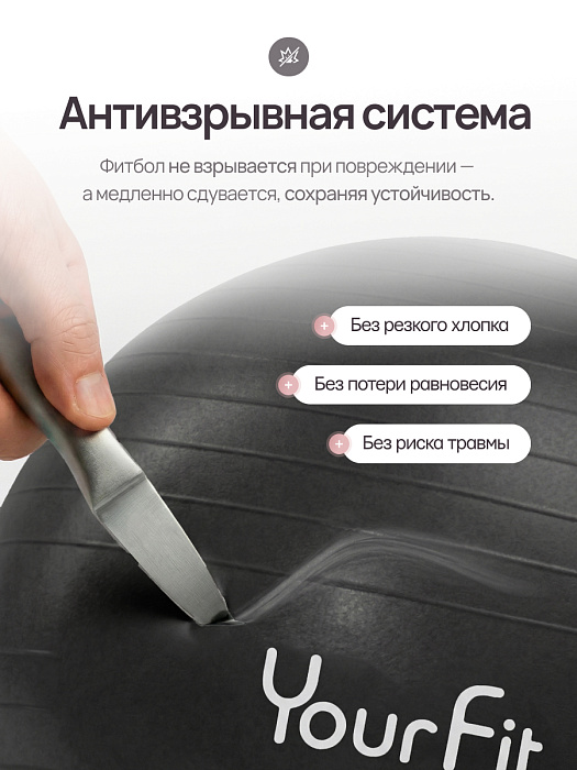 Фитбол черный 65
