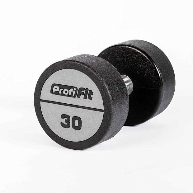 Гантельный ряд полиуретановый (шаг 2,5 кг, 5 пар) PROFI-FIT 27,5-37,5 кг