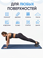 Коврик для йоги и фитнеса TPE 6 мм синий