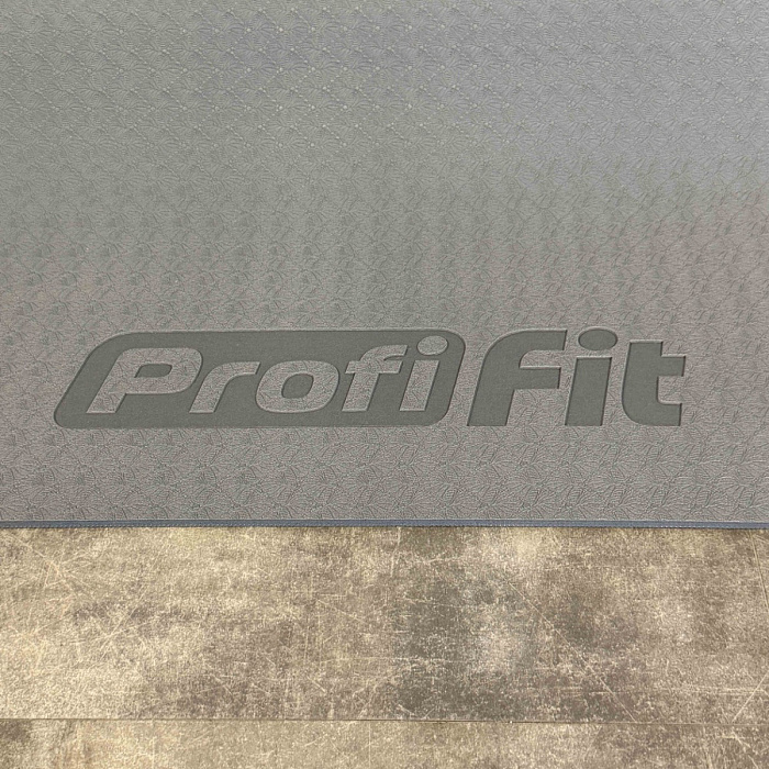 Коврик для йоги и фитнеса СТАНДАРТ (графит) 5 мм PROFI-FIT