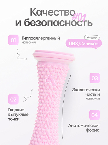Ролик массажный розовый