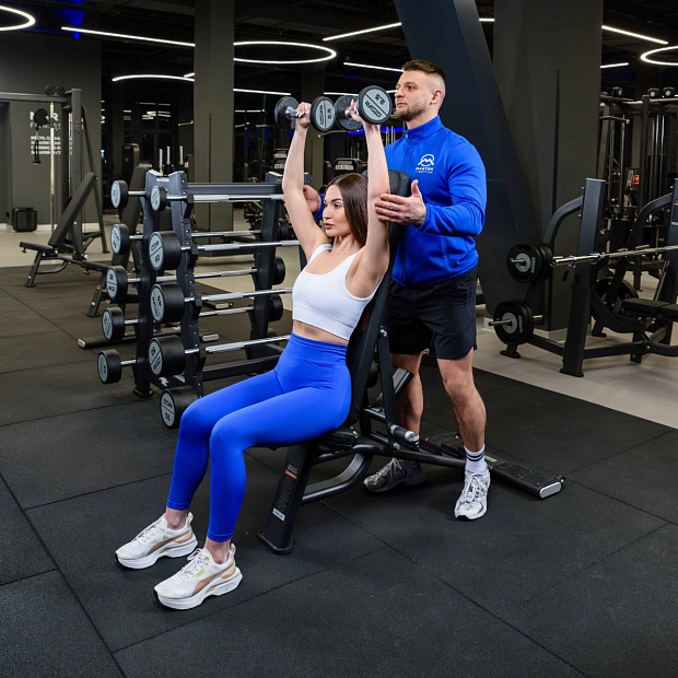 Гантельный ряд полиуретановый (шаг 2,5 кг, 10 пар) PROFI-FIT 2,5-25 кг