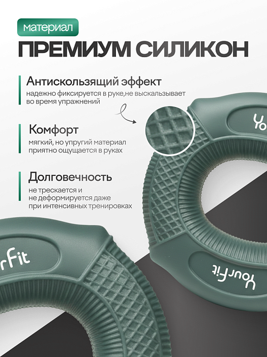 Круглый кистевой эспандер 60–70