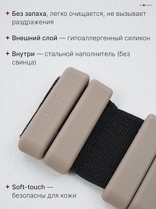 Утяжелители бежевые 1,5кг для рук и ног