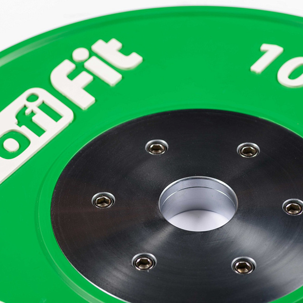 Диск профессиональный обрезиненный (цветной) D51 мм PROFI-FIT 10 кг