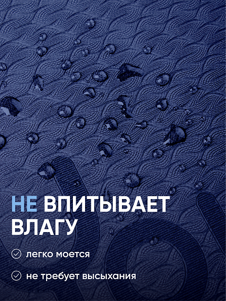 Коврик для йоги и фитнеса TPE 6 мм синий