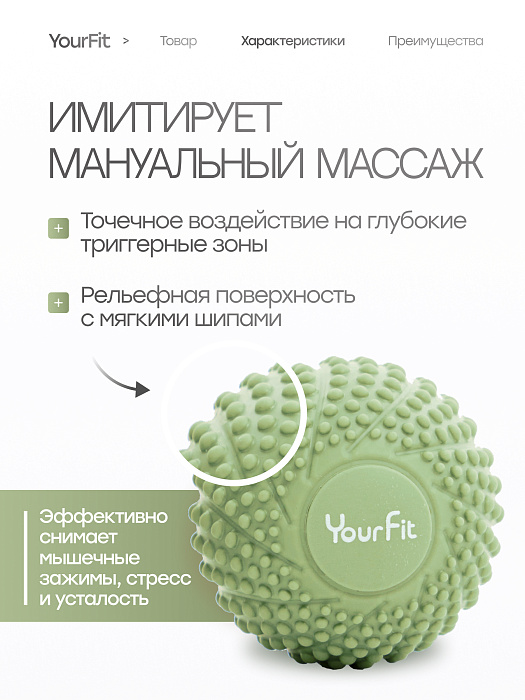 Массажный мяч зеленый