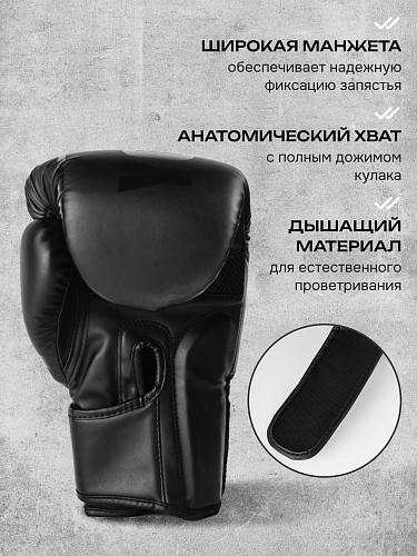 Перчатки боксерские 10OZ черные
