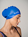 Силикновая шапочка для плавания синяя