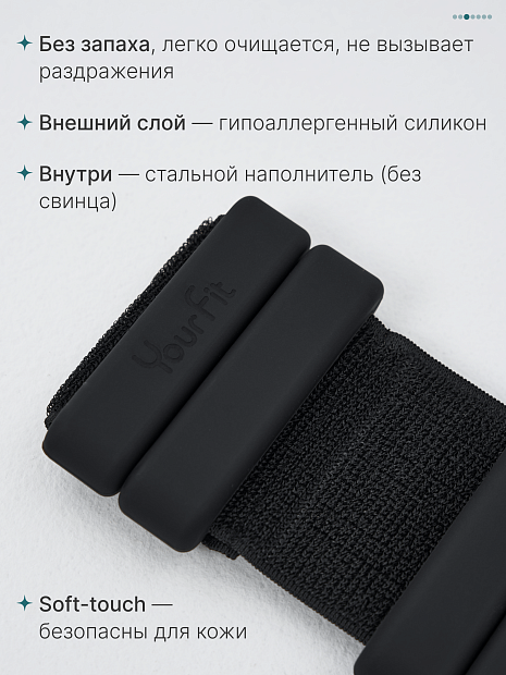 Утяжелители черные 1,5 для рук и ног