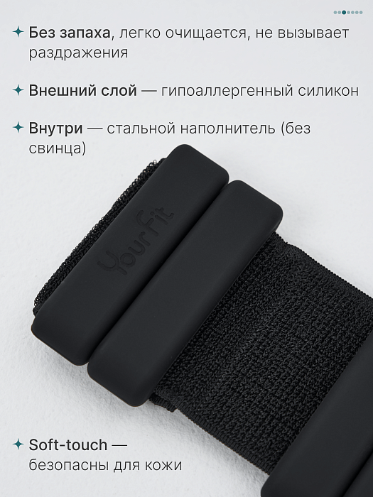 Утяжелители черные 1,5 для рук и ног