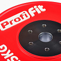 Диск профессиональный обрезиненный (цветной) D51 мм PROFI-FIT 25 кг