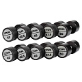 Гантельный ряд полиуретановый (шаг 2,5 кг, 5 пар) PROFI-FIT 40-50 кг