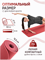 Коврик для йоги и фитнеса TPE 6 мм красный