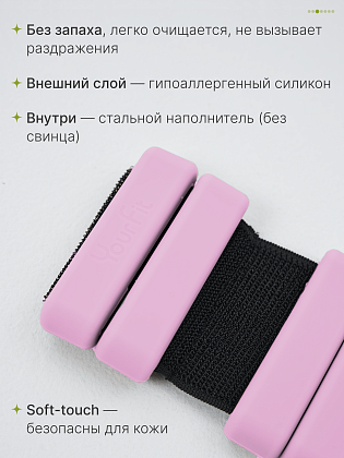 Утяжелители розовые 1.5кг для рук и ног