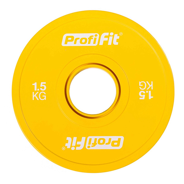 Диск профессиональный обрезиненный (цветной) D51 мм PROFI-FIT 1,5 кг