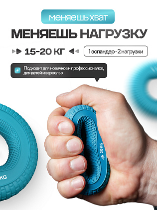 Круглый кистевой эспандер 15–20 кг