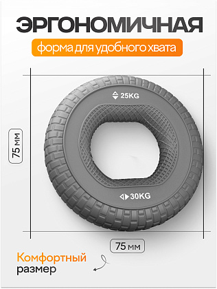 Круглый кистевой эспандер 25–30 кг