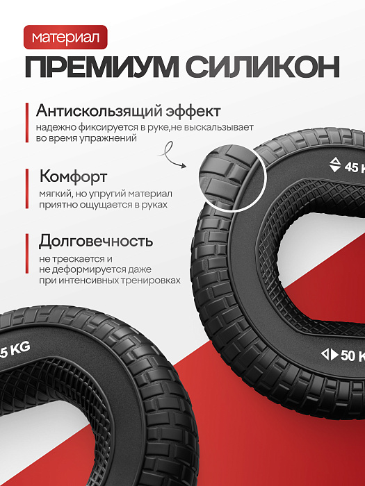 Круглый кистевой эспандер 45–50 кг