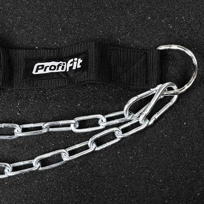 Ремень для подвешивания отягощений к поясу нейлоновый (с логотипом) PROFI-FIT-RT-007