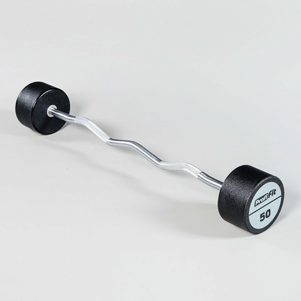 Набор изогнутых полиуретановых штанг (шаг 5 кг, 5 шт) PROFI-FIT 35-55 кг