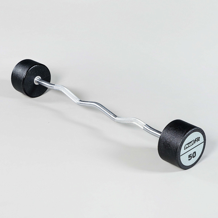 Набор изогнутых полиуретановых штанг (шаг 5 кг, 5 шт) PROFI-FIT 35-55 кг
