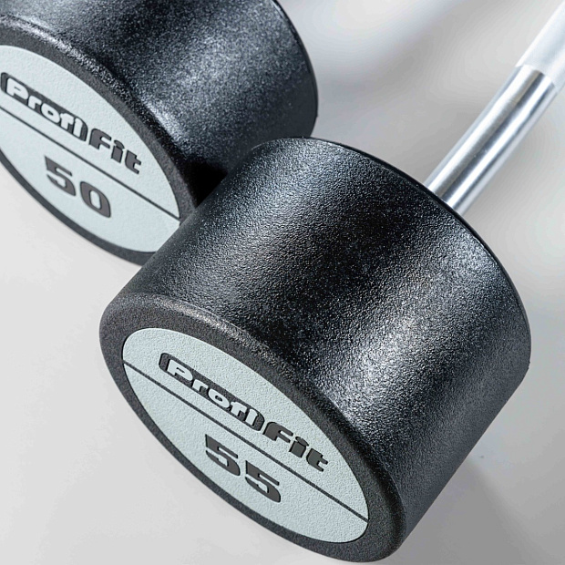 Набор изогнутых полиуретановых штанг (шаг 5 кг, 5 шт) PROFI-FIT 35-55 кг