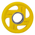 Диск обрезиненный (четыре хвата, цветной) D51 мм PROFI-FIT  1,25 кг