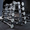 Набор прямых полиуретановых штанг (шаг 5 кг, 5 шт) PROFI-FIT 10-30 кг