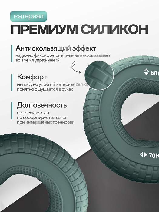 Круглый кистевой эспандер 60–70