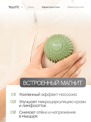 Массажный мяч зеленый