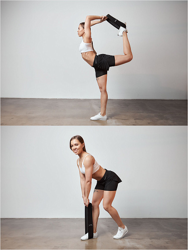 Набор тканевых резинок для фитнеса черного цвета