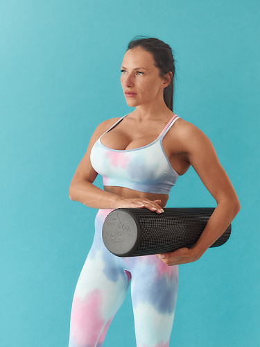 Валик массажный черный 60*15 см