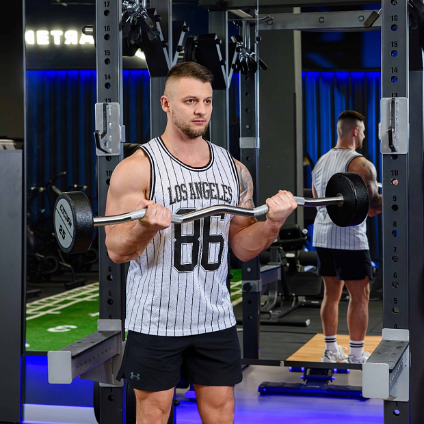 Набор изогнутых полиуретановых штанг (шаг 5 кг, 5 шт) PROFI-FIT 35-55 кг