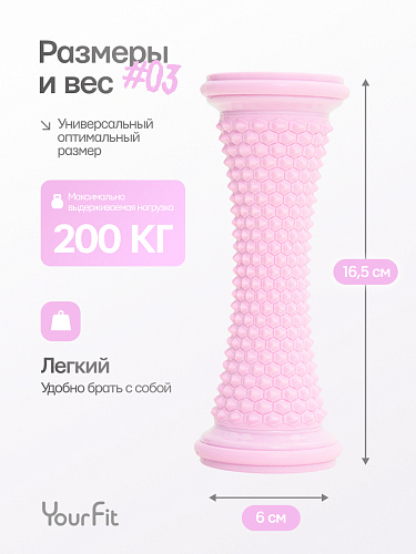 Ролик массажный розовый