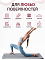 Коврик для йоги и фитнеса TPE 6 мм серый