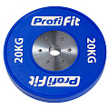 Диск профессиональный обрезиненный (цветной) D51 мм PROFI-FIT 20 кг