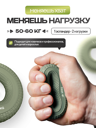 Круглый кистевой эспандер 50–60 кг