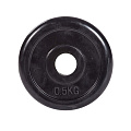 Диск обрезиненный классический, черный D26 мм PROFI-FIT  0,5 кг