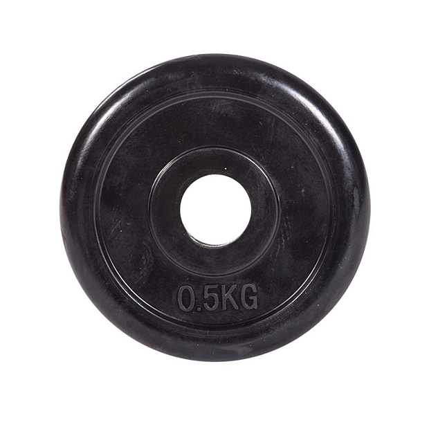 Диск обрезиненный классический, черный D26 мм PROFI-FIT  0,5 кг